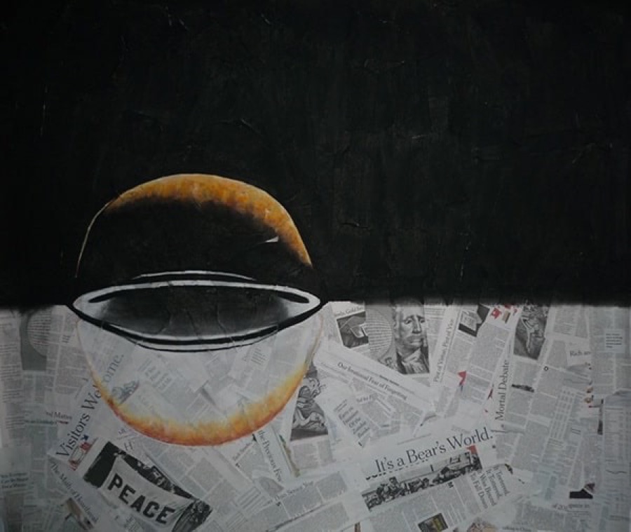 Gold Bubble, artwork by Dana Loberg